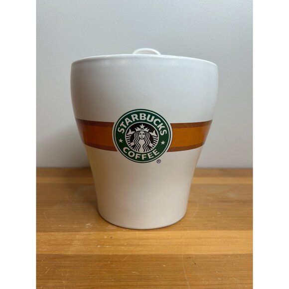 Starbucks logo ceramic cookie jar or coffee beans holder sealed with lid storage - Picture 1 of 8